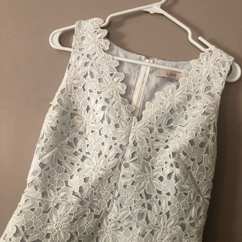 Loft white lace dress